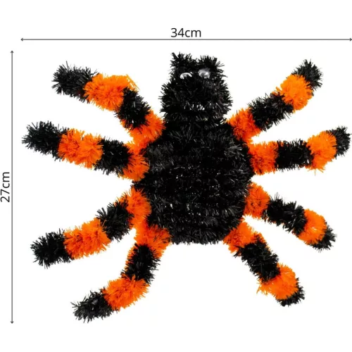 Halloween Pók Díszfigura Narancssárga