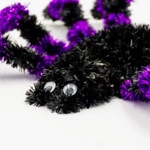 Halloween Pók Dekoratív Figura Lila