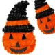 Dekoratív Tökfigura 35Cm Halloween Narancs Csík