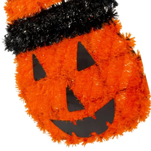 Dekoratív Tökfigura 35Cm Halloween Narancs Csík