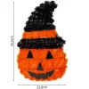 Dekoratív Tökfigura 35Cm Halloween Narancs Csík