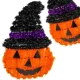Dekoratív Tökfigura 35Cm Halloween Lila Csík