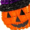 Dekoratív Tökfigura 35Cm Halloween Lila Csík