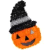 Dekoratív Tökfigura 35Cm Halloween Fehér Csík