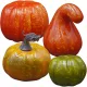 Dekoratív Halloween Tökfigura 4 Db Narancs - Zöld
