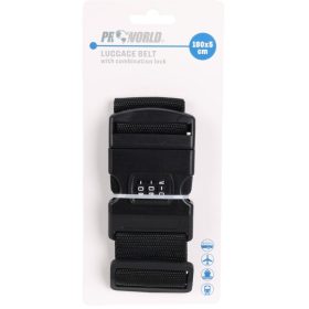   Univerzális Biztonsági Pánt Bőröndönhez 180X5Cm Proworld Kóddal, Fekete