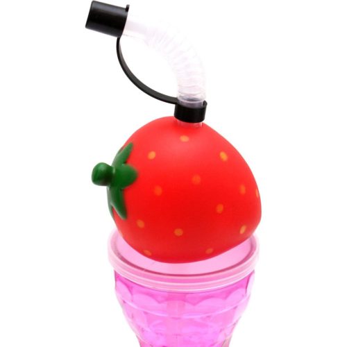 Sportkulac szívószállal 500Ml Rózsaszín Kiváló Háztartási Cikk