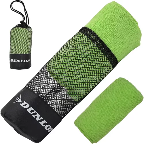 Gyorsan Száradó Sporttörölköző Tárolózsákkal 80X40Cm Dunlop Green