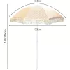 Strand- És Kerti Napernyő Rojtokkal 174 Cm Sárga