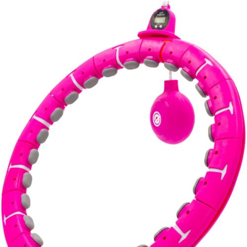 Hula Hop Masszírozóval, Súlyozókkal És Pulttal Fukszia Enero Fit