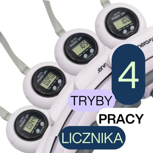 Hula Hop Masszírozóval, Súlyozóval És Pulttal, Fehér És Szürke Enero Fit Színű