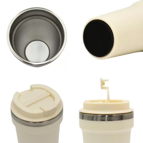 Kiváló Háztartási Termosz Utazó Bögre 500Ml - Ecru