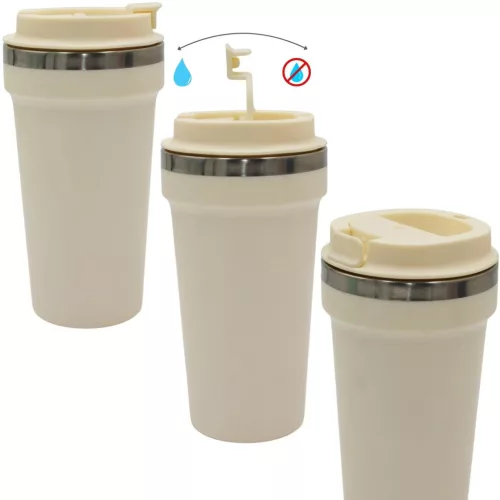 Kiváló Háztartási Termosz Utazó Bögre 500Ml - Ecru