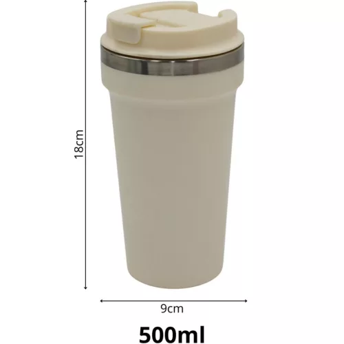 Kiváló Háztartási Termosz Utazó Bögre 500Ml - Ecru
