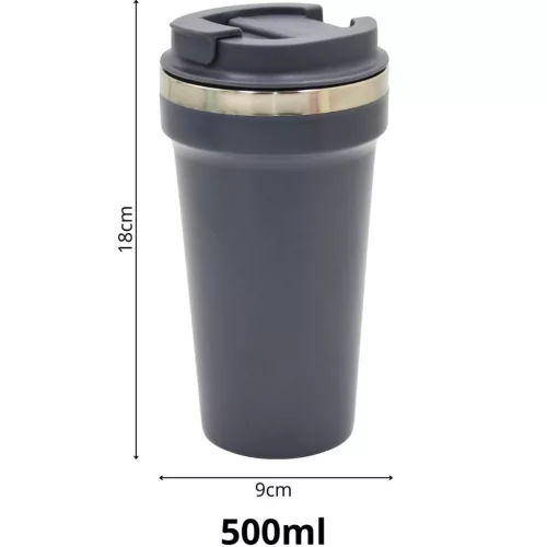 Kiváló Háztartási Termosz Utazó Bögre 500Ml - Antracit