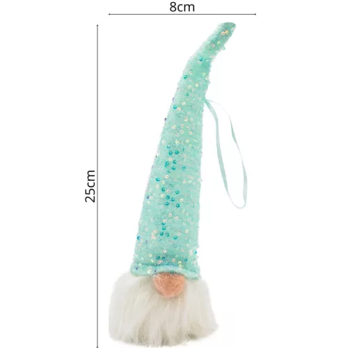 Dekoratív Mikulás Led Lámpa 25 Cm-Es Kék