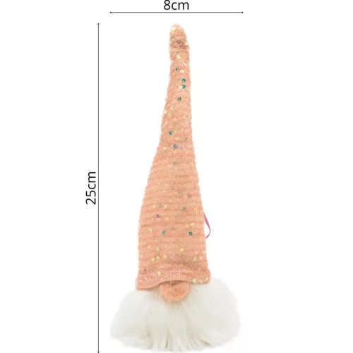Dekoratív Mikulás Led Lámpa 25 Cm Rózsaszín
