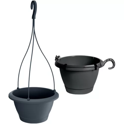 Respana Függő Virágcserép Antracit 24Cm