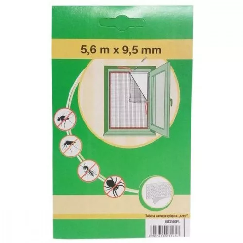 öntapadó tépőzáras szalag szúnyoghálókhoz, 5,6 m hosszú, 9,5 mm szélesség