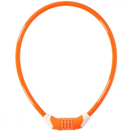 spirális kerékpárzár kódjal 10mmx65cm dunlop narancs