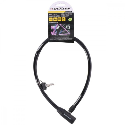 dunlop kerékpárzár kábelzár 0,4x65cm fekete