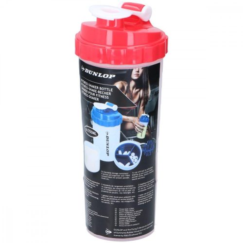 Dunlop Shaker, 3 az 1-ben, fitnesz, 500 ml, piros