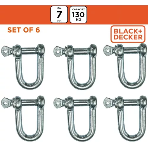 Acél Csavarzáras Kengyel 6 Db Black + Decker