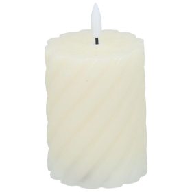 Dekoratív Gyertya 75X100Mm Led Viasz Krém