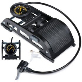   Dunlop 2 Dugattús Lábpumpa Nyomásmérővel, Kerékpárra, Autóra, Gömbre