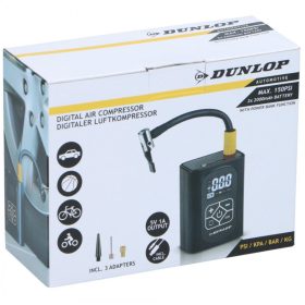   Dunlop Autókompresszor 150 Psi Digitális Kompresszor Powerbank Funkcióval