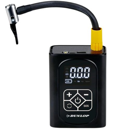 Dunlop Autókompresszor 150 Psi Digitális Kompresszor Powerbank Funkcióval