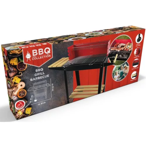 Kerti Grillkocsi 85X42X83Cm Piros