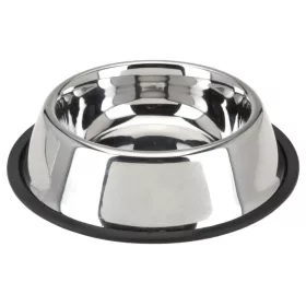   Kutya- És Macskatál Rozsdamentes Acélból, 25 Cm-Es Gumi Talppal
