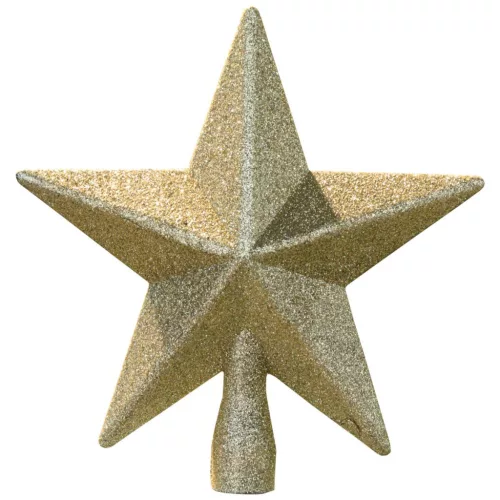 karácsonyfadísz Karácsonyi Fa Csúcsdísz 19Cm Arany Csillag