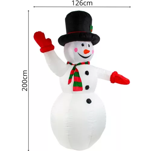 Önfelfújható Hóember 200Cm Led Luca