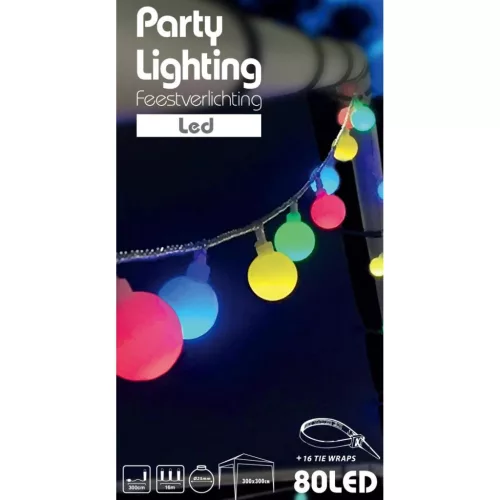 Kerti Füzér Party Világítás 80 Led Többszínű