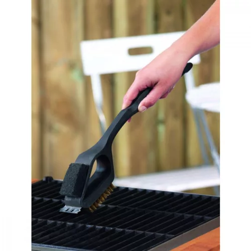grillrácstisztító kefe 3 az 1-ben 38cm