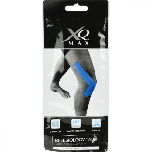 kineziology tape szett térdre 25x5cm 3 db xqmax kék