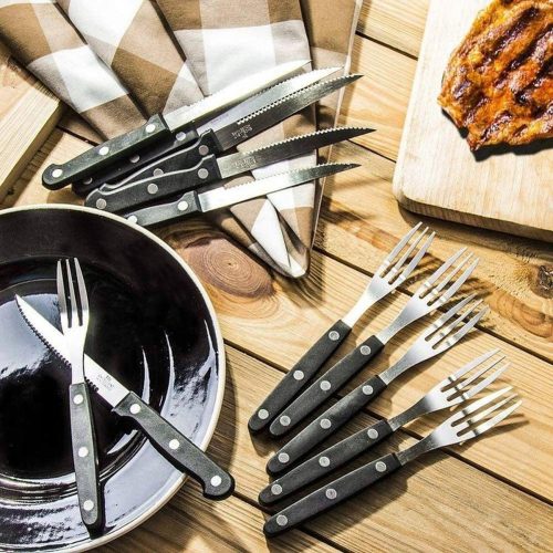 evőeszköz steak kés és villa, 8 darab