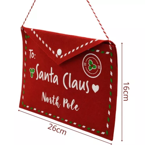Karácsonyi Boríték Levél A Mikulásnak Filc 26X16Cm Mikulás