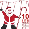 Garland Lamps 10 Led-Es Nyalókás Karácsonyfa Gyertyák Meleg Fehér Luca
