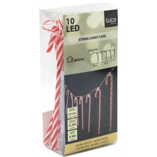 Garland Lamps 10 Led-Es Nyalókás Karácsonyfa Gyertyák Meleg Fehér Luca