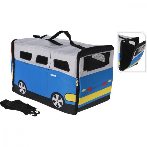 Pet Bus kutya macska szállítótáska 52x30x32.5cm kék