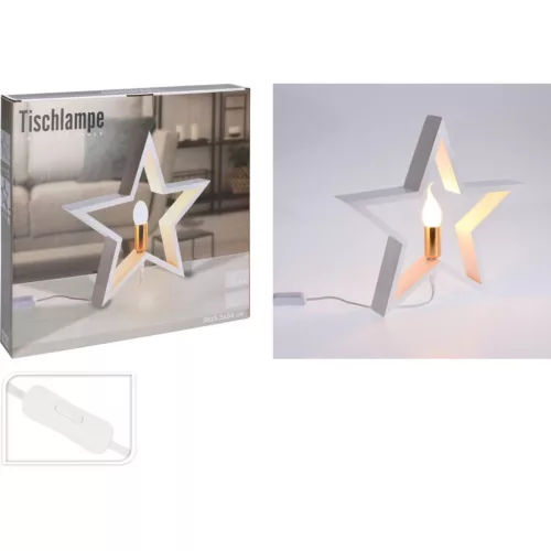 Dekoratív Csillag Led Világítással 35 Cm Fehér
