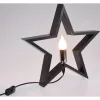 Dekoratív Csillag Led Világítással 35Cm Fekete