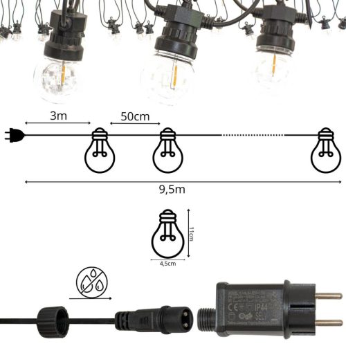 Kerti Füzér Party Világítás 20 Led