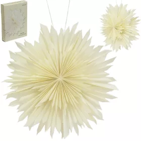 3D Dekoratív Papír Csillag 50Cm Fehér