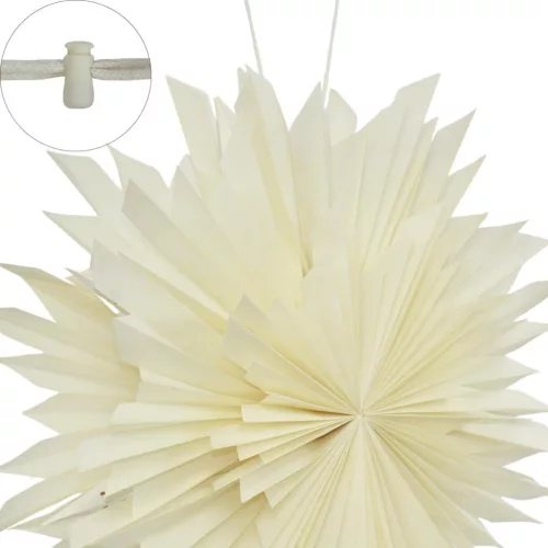 3D Dekoratív Papír Csillag 50Cm Fehér