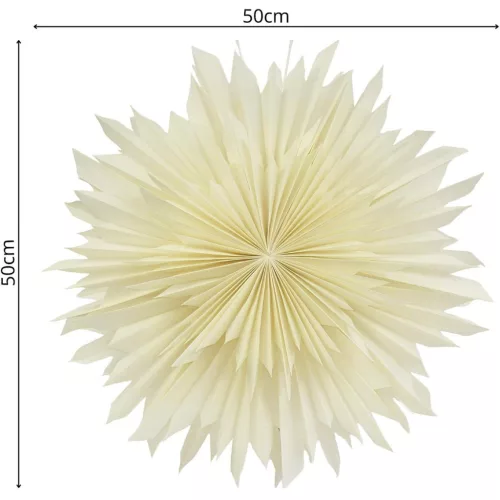 3D Dekoratív Papír Csillag 50Cm Fehér