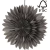 Dekoratív Függő Papír Csillag 3D 50Cm Szürke